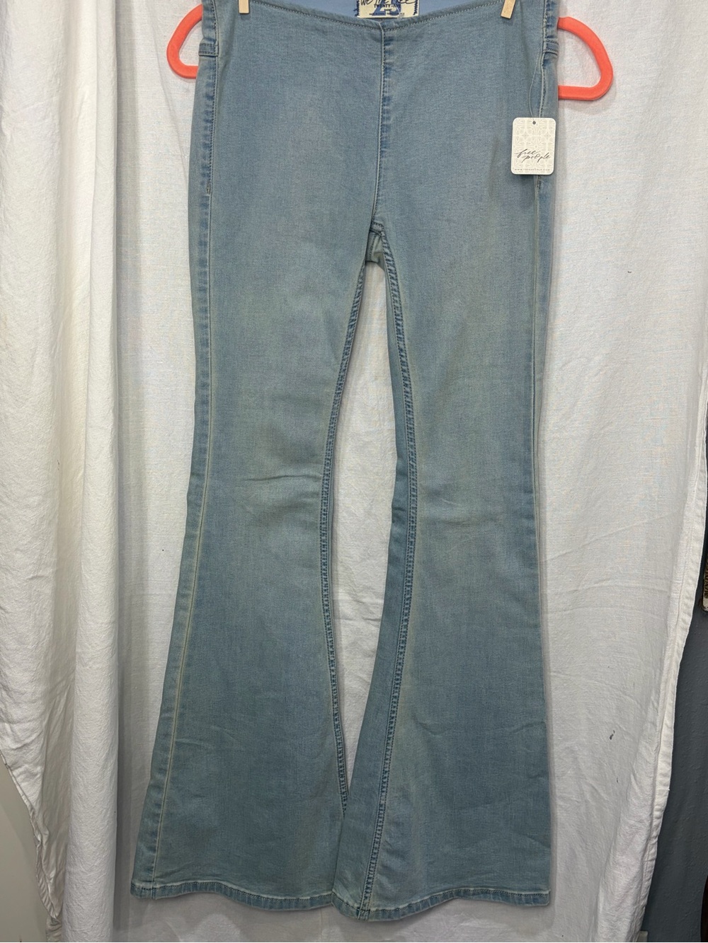 We The Free Light Blue Wide-Leg Flare Jeans